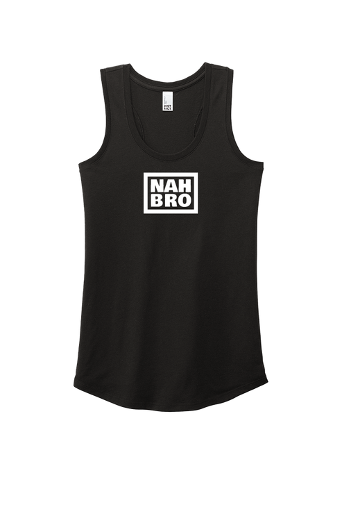 Black NAH BRO women's tank front view